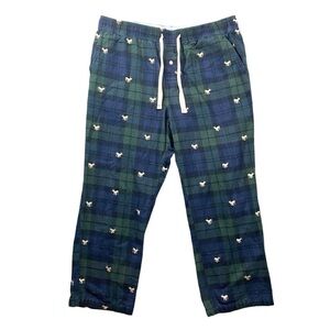 J Crew Plaid Flannel PJ Pants Mens XL Polar Bear Loungewear Happy‎ Holidays